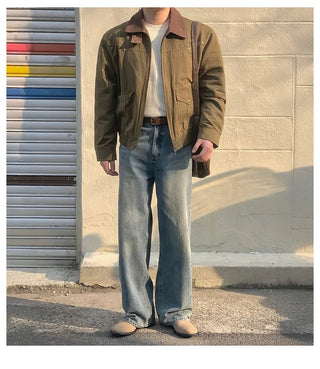 contrast lapel jacket