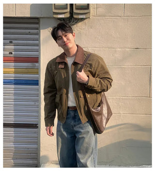 contrast lapel jacket