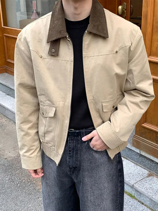 contrast lapel jacket