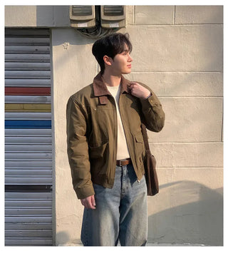 contrast lapel jacket