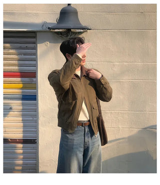 contrast lapel jacket