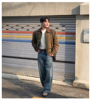 contrast lapel jacket