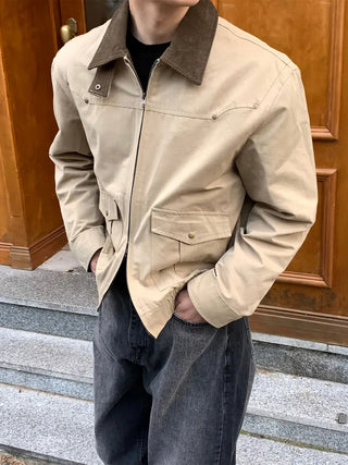 contrast lapel jacket