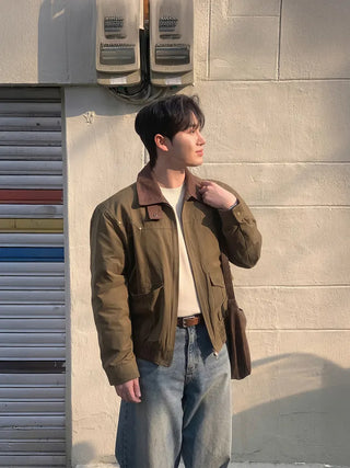 contrast lapel jacket