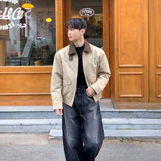 contrast lapel jacket