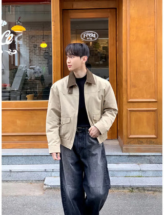 contrast lapel jacket