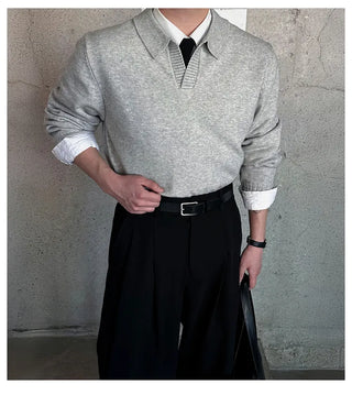 black pullover sweater