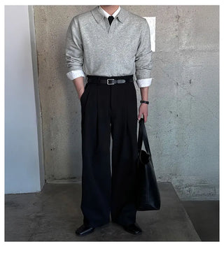 black pullover sweater