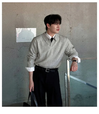black pullover sweater