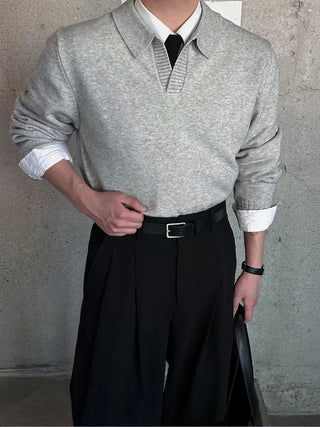 black pullover sweater