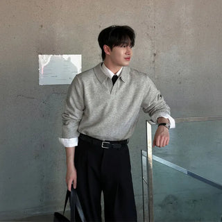 black pullover sweater