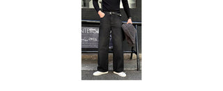 black straight jeans