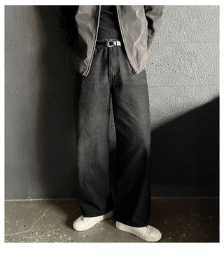 black straight jeans