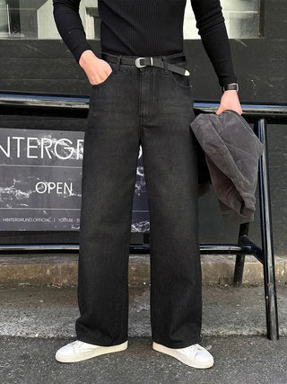 black straight jeans