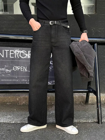 black straight jeans
