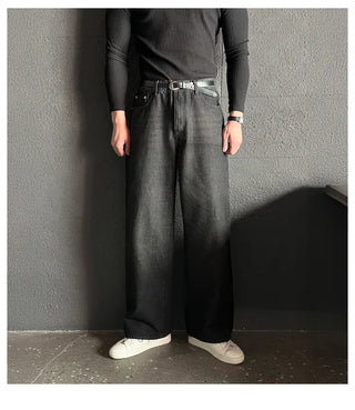 black straight jeans