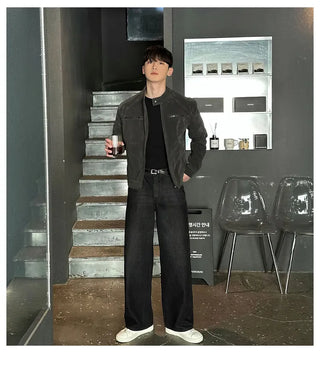 black straight jeans