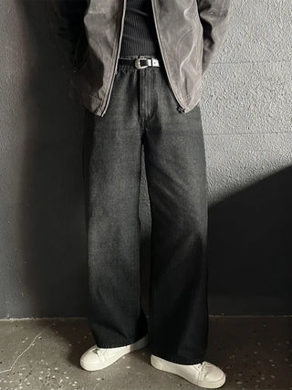 black straight jeans