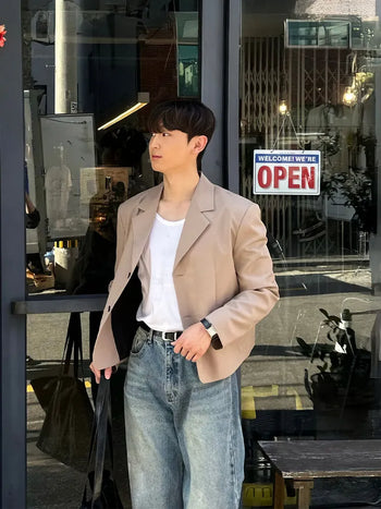 khaki short coat