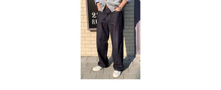 black loose jeans