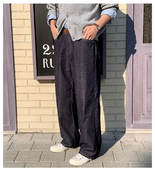 black loose jeans