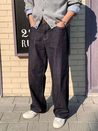 black loose jeans
