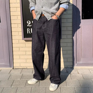 black loose jeans