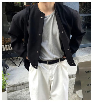 black cardigan coat