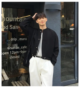 black cardigan coat