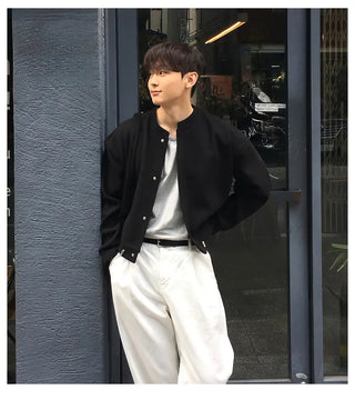 black cardigan coat