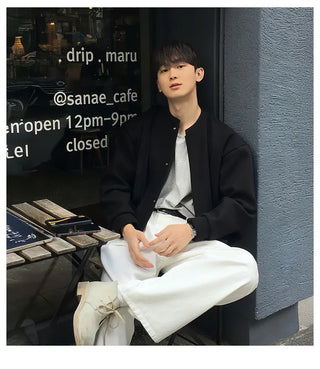 black cardigan coat