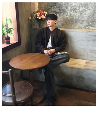 black cardigan coat