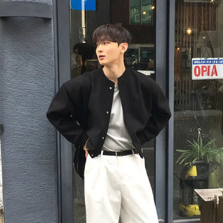 black cardigan coat