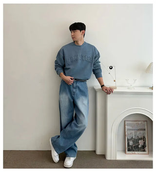 blue patch sweater