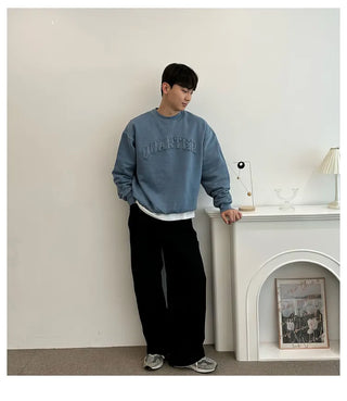 blue patch sweater