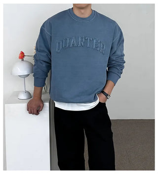 blue patch sweater