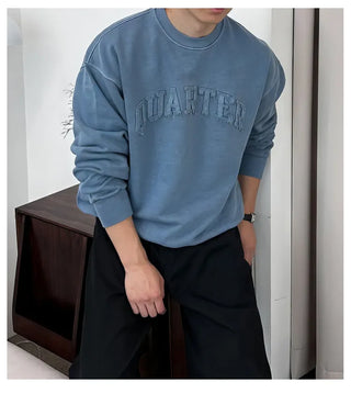 blue patch sweater