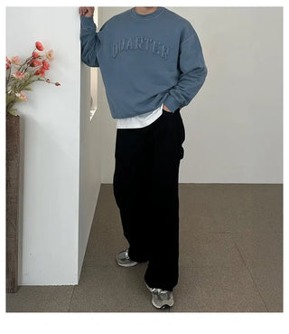 blue patch sweater