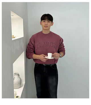 blue patch sweater