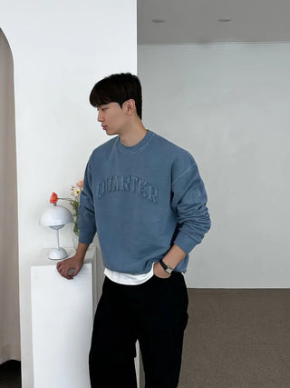 blue patch sweater