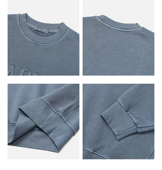 blue patch sweater