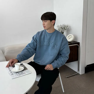 blue patch sweater