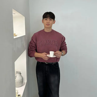 blue patch sweater