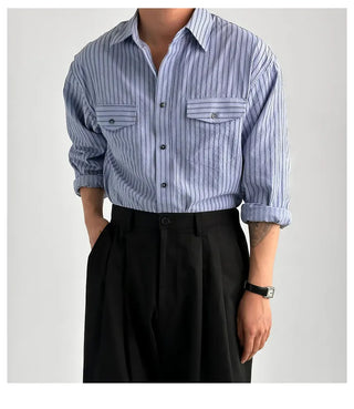 vertical stripe shirt