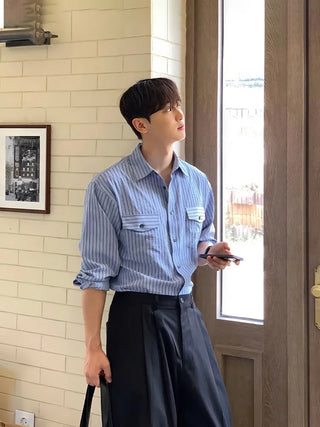 vertical stripe shirt