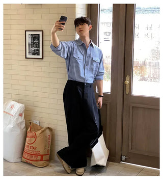 vertical stripe shirt