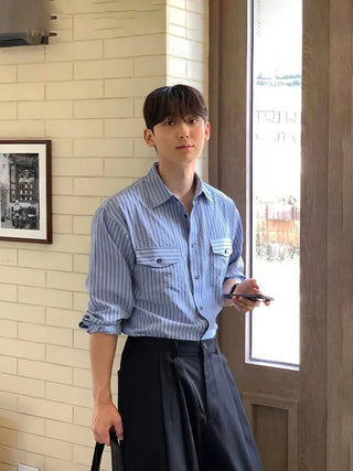 vertical stripe shirt