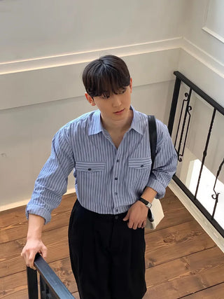 vertical stripe shirt
