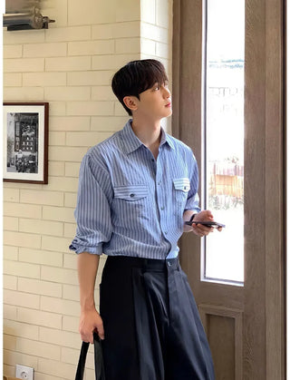 vertical stripe shirt