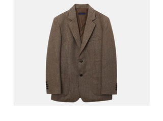 dark brown suit